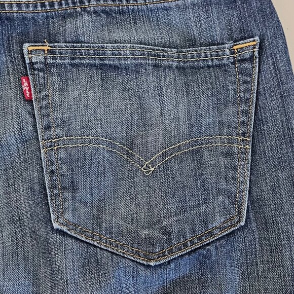 Levis 505 Mens Straight Fit Blue Jeans Size 38x30 Mid-Rise Denim Classic Casual - Picture 11 of 15
